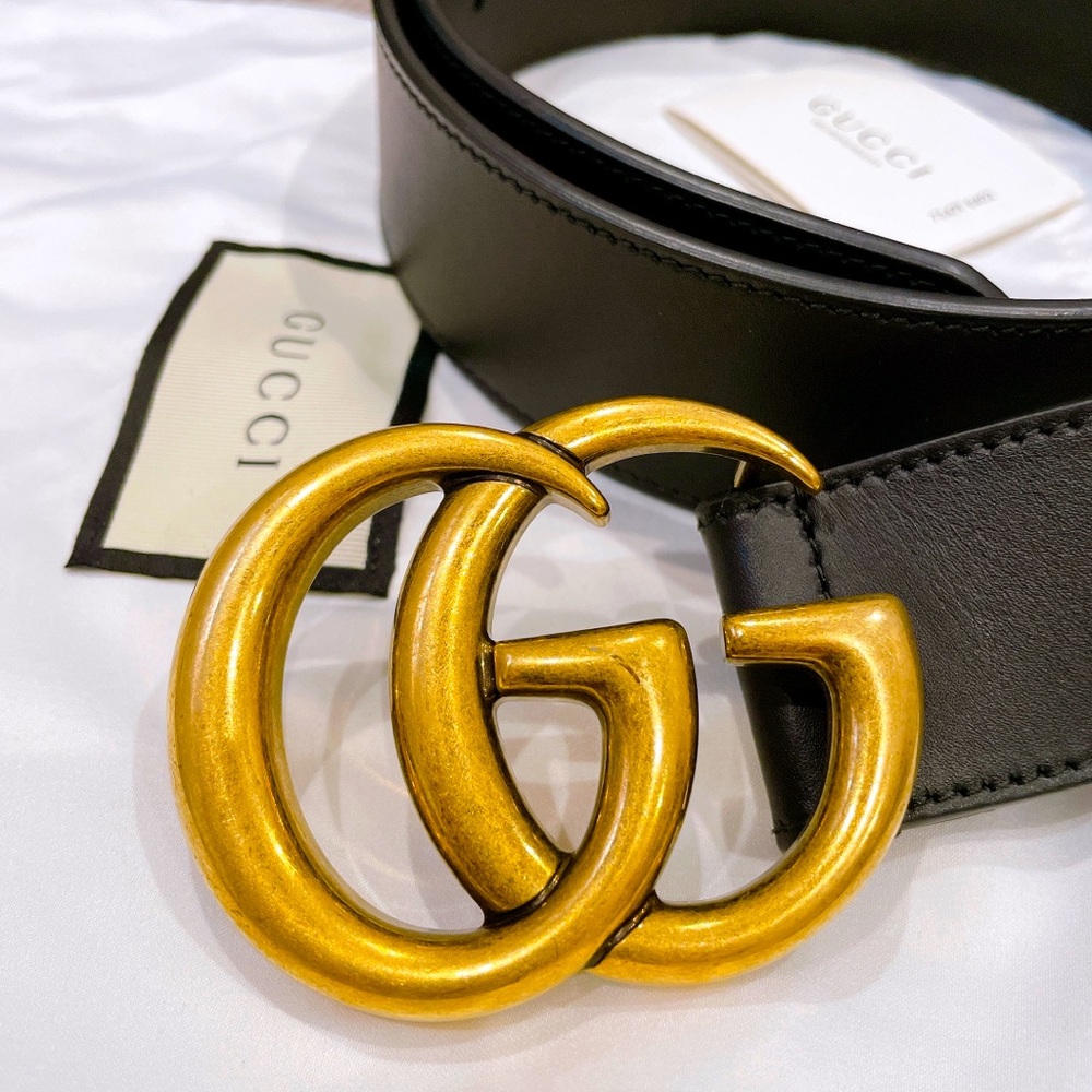 GUCCI Marmont Wide Leather Belt - New - Full Box - Authentic 100%